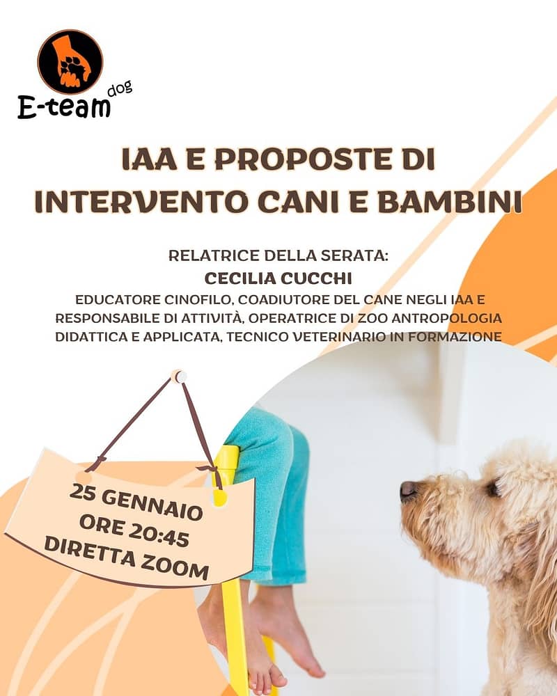 webinar IAA e proposte d'intervento cani e bambini